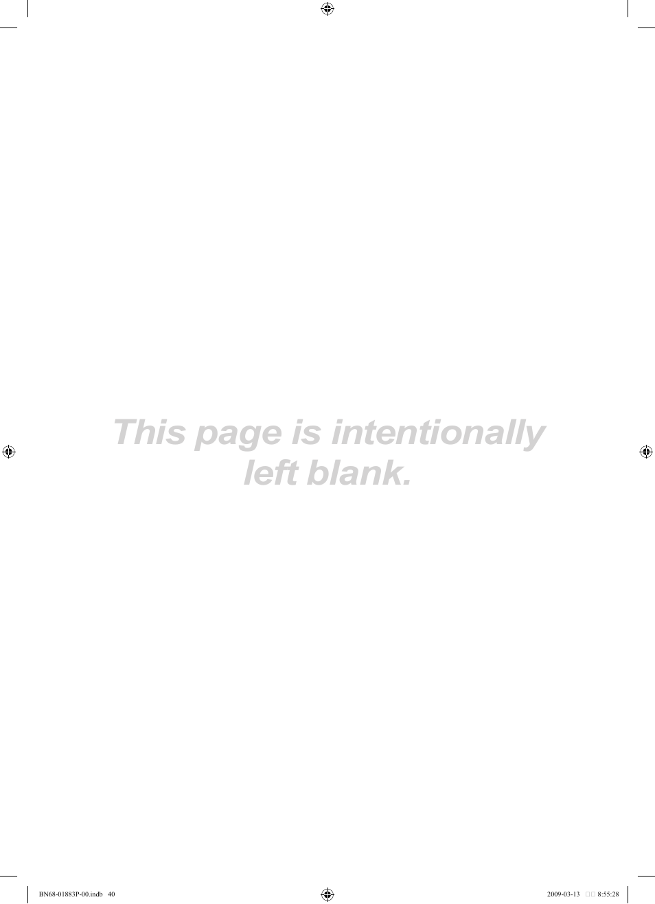 This page is intentionally left blank | Samsung LN40B530P7NXZA User Manual | Page 42 / 83