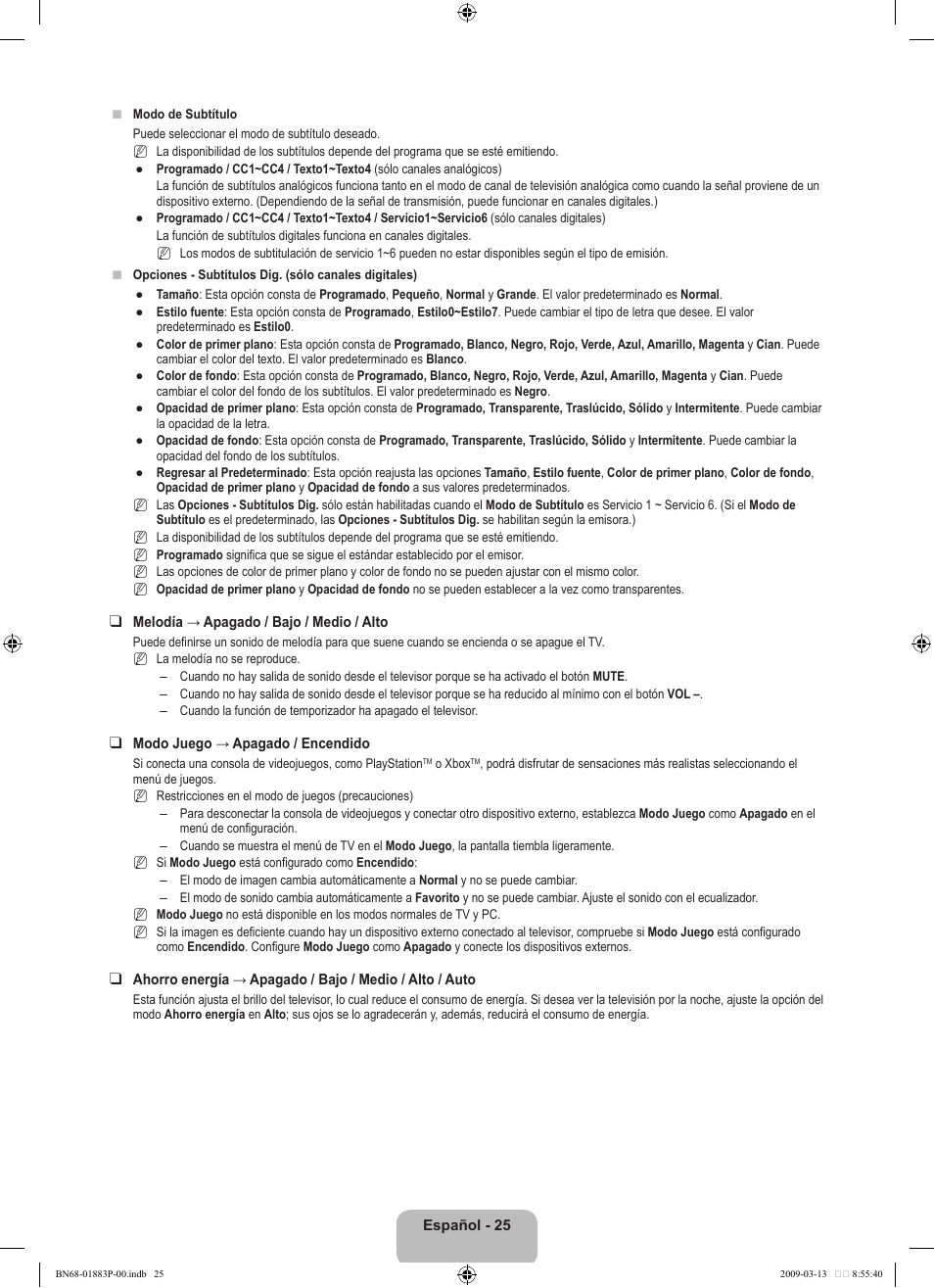 Samsung LN40B530P7NXZA User Manual | Page 68 / 83