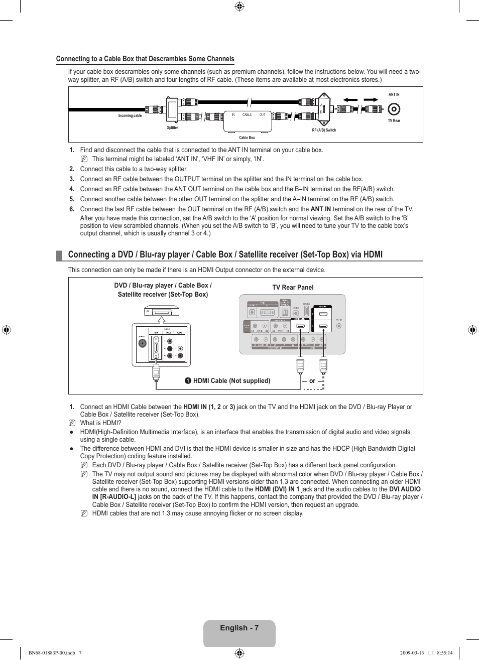 Samsung LN40B530P7NXZA User Manual | Page 9 / 83