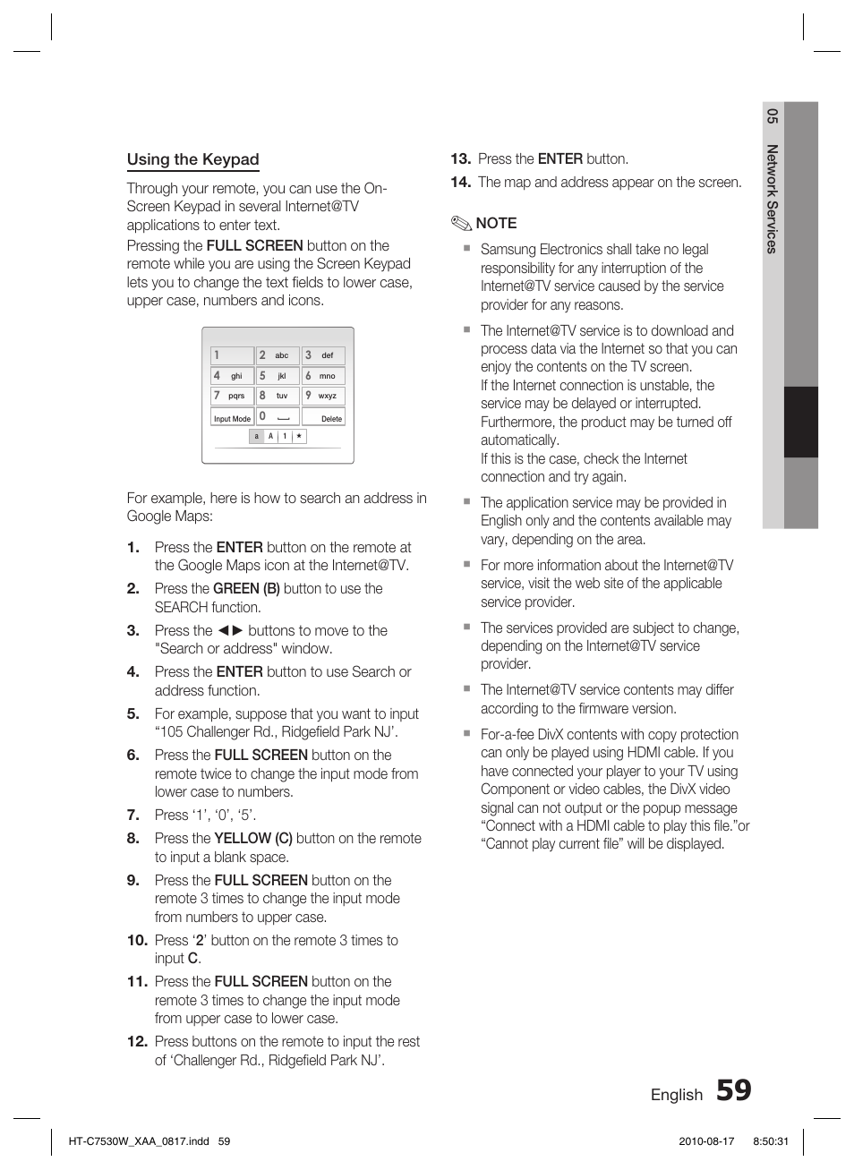 Samsung HT-C7530W-XAA User Manual | Page 59 / 72