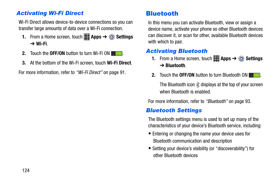Bluetooth | Samsung SCH-I535MBPVZW User Manual | Page 131 / 179