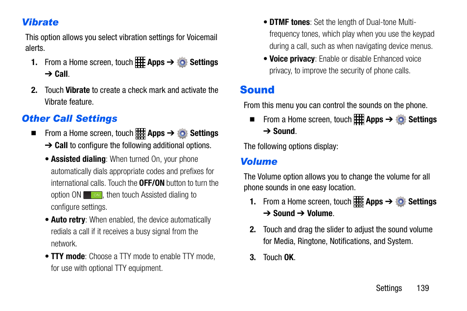 Sound | Samsung SCH-I535MBPVZW User Manual | Page 146 / 179