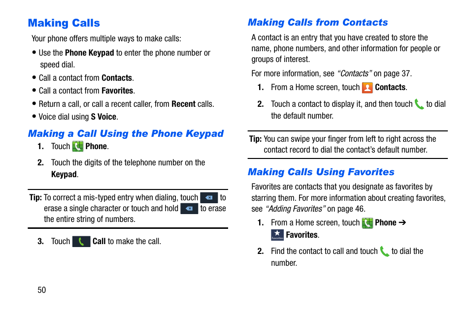 Making calls | Samsung SCH-I535MBPVZW User Manual | Page 57 / 179