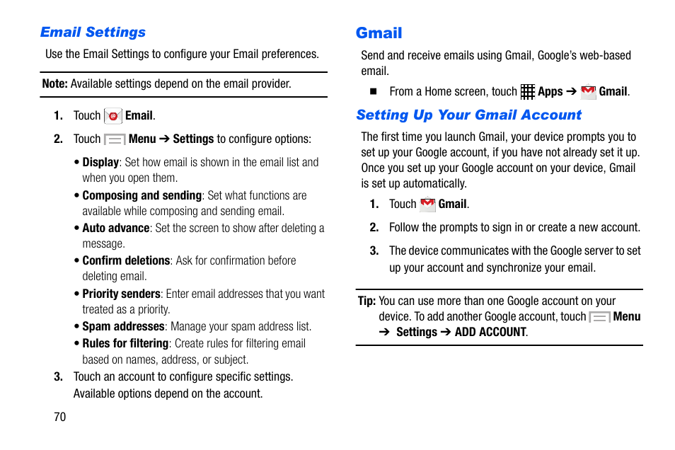 Gmail | Samsung SCH-I535MBPVZW User Manual | Page 77 / 179