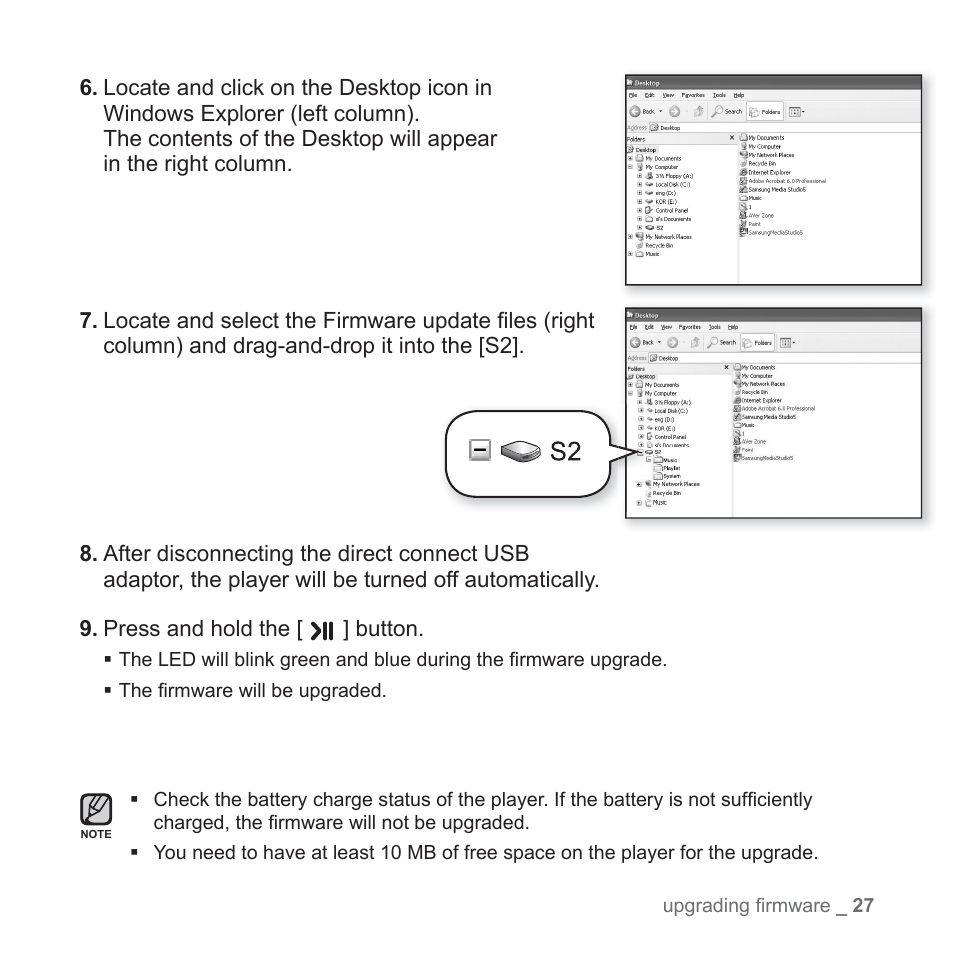 Samsung YP-S2QU-XAA User Manual | Page 27 / 38