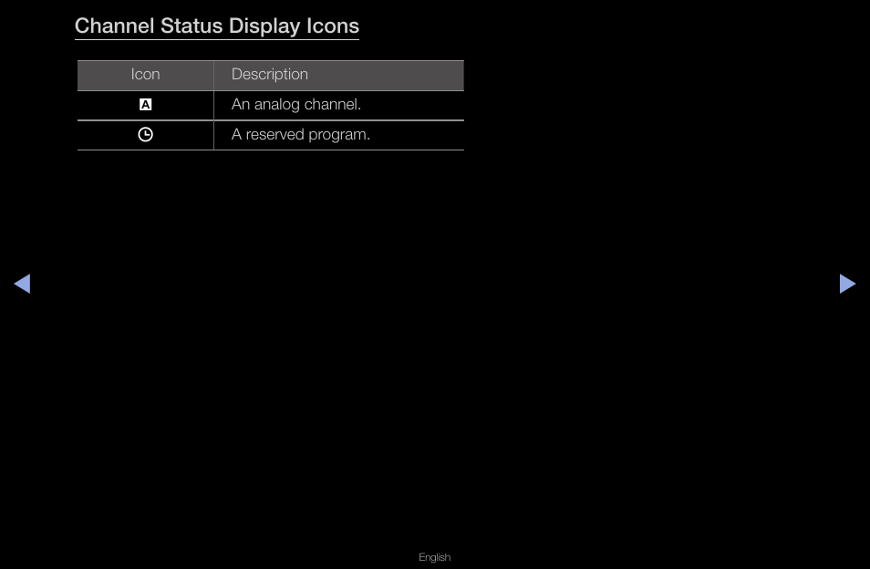 Channel status display icons | Samsung LT23A350ND-ZA User Manual | Page 10 / 155