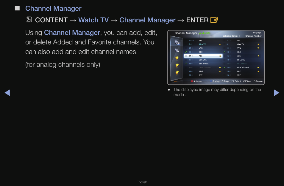 Channel manager | Samsung LT23A350ND-ZA User Manual | Page 13 / 155