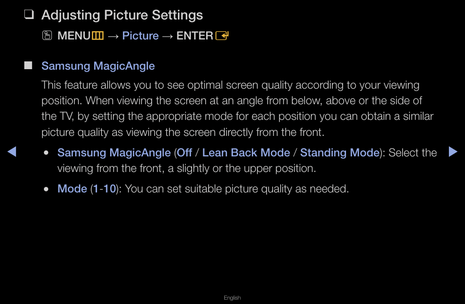 Adjusting picture settings | Samsung LT23A350ND-ZA User Manual | Page 31 / 155