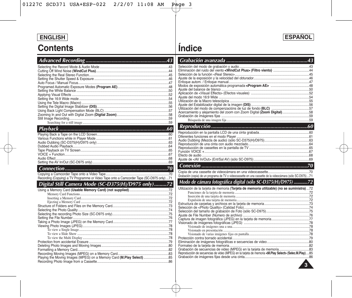 Samsung SC-D375-XAP User Manual | Page 3 / 110