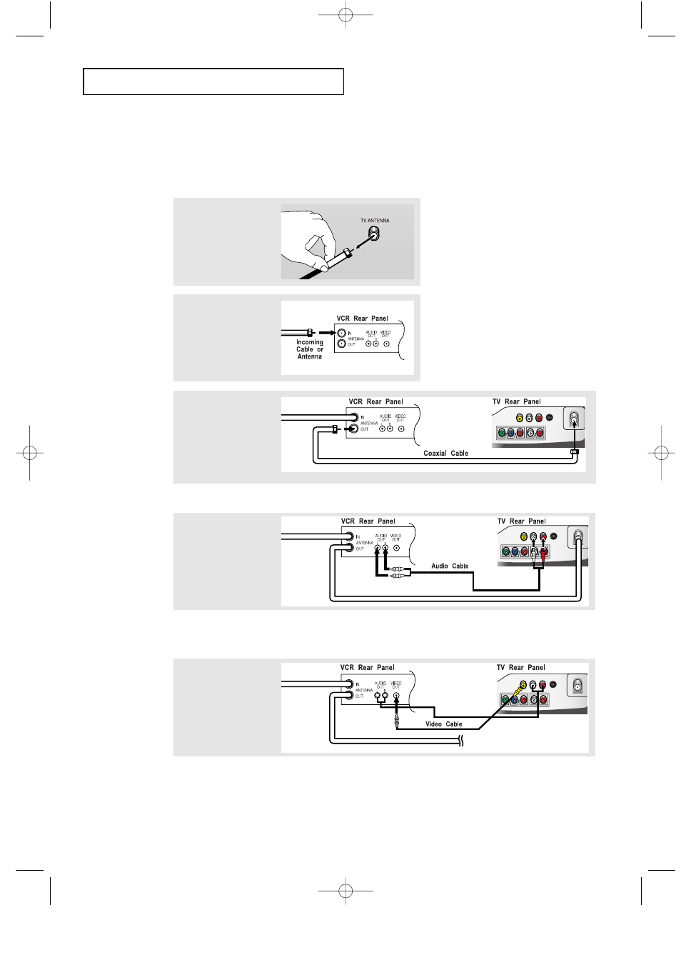 Connecting a vcr | Samsung LTP2035X-XAA User Manual | Page 16 / 49