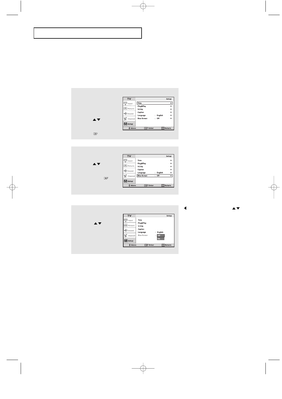 Setting the blue screen mode | Samsung LTP2035X-XAA User Manual | Page 30 / 49