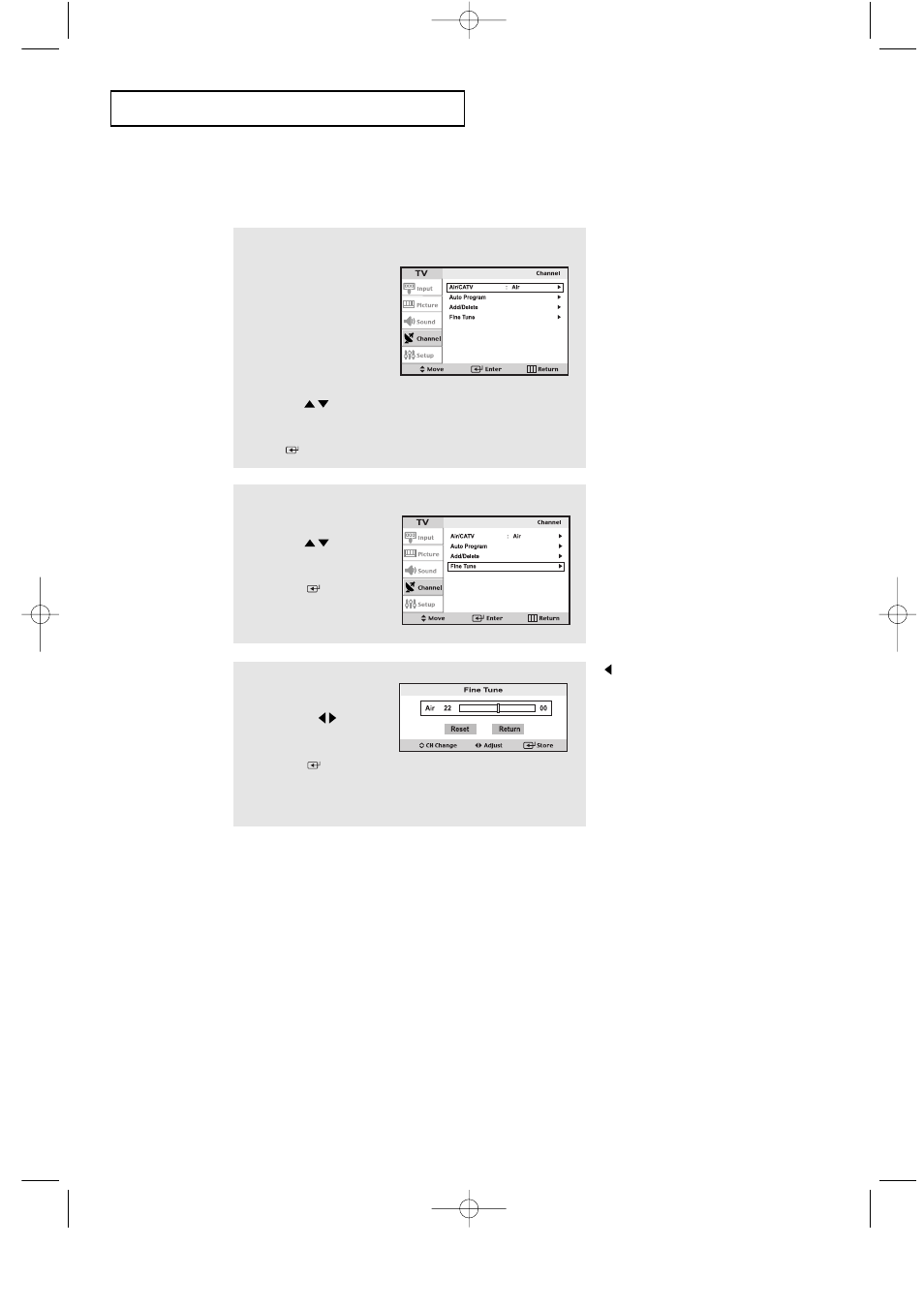 Fine tuning channels | Samsung LTP2035X-XAA User Manual | Page 31 / 49