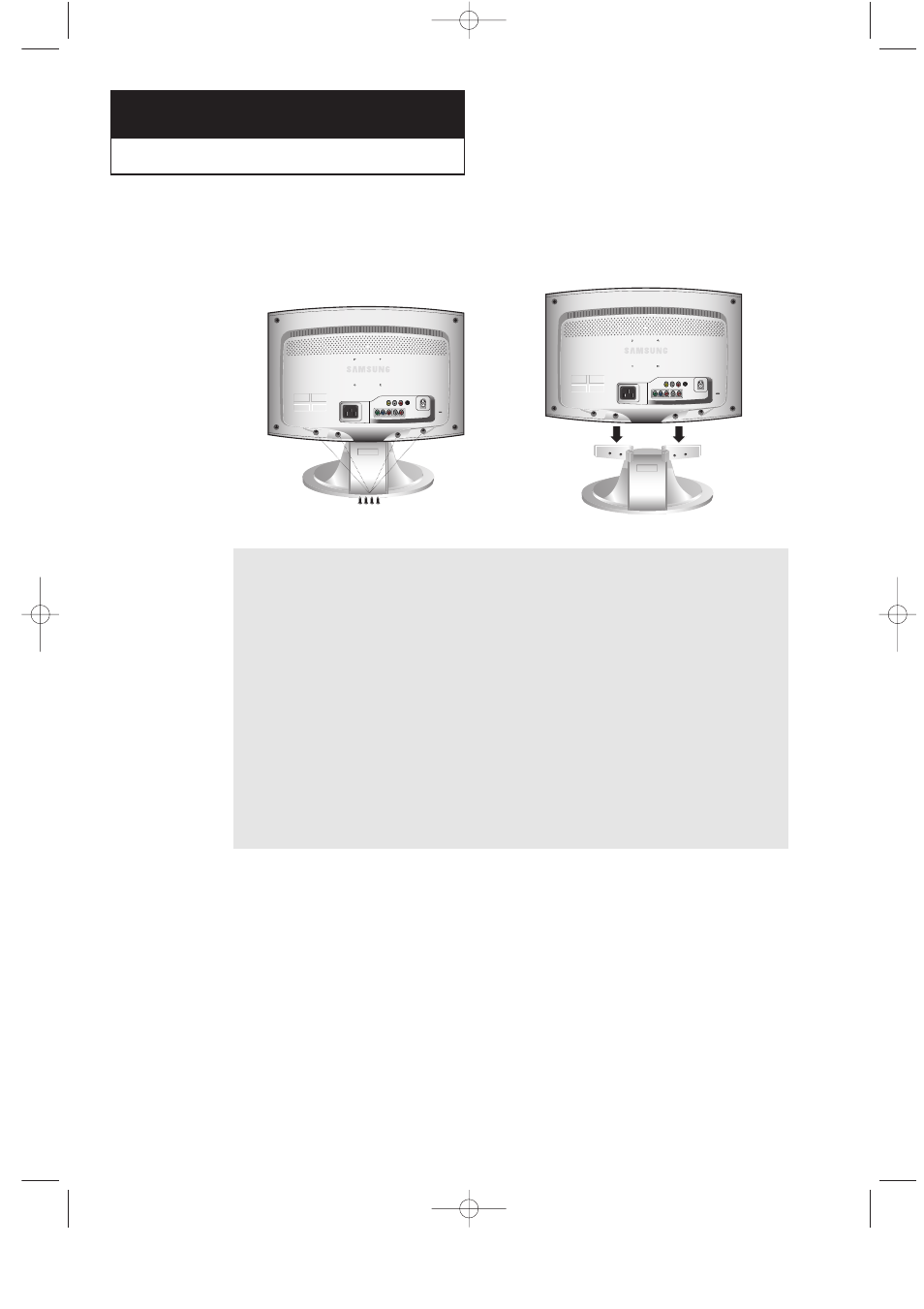 Attaching a wall or arm mounting device | Samsung LTP2035X-XAA User Manual | Page 45 / 49