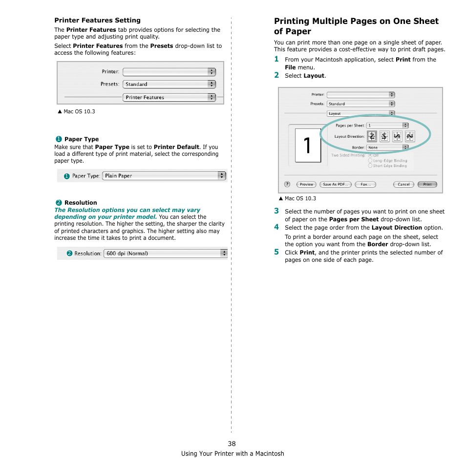 Printing multiple pages on one sheet of paper | Samsung SCX-4521F-XAA User Manual | Page 121 / 125