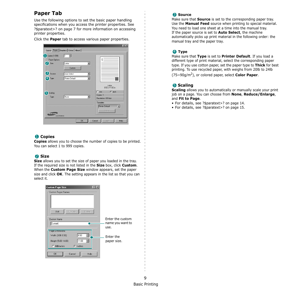 Paper tab | Samsung SCX-4521F-XAA User Manual | Page 92 / 125