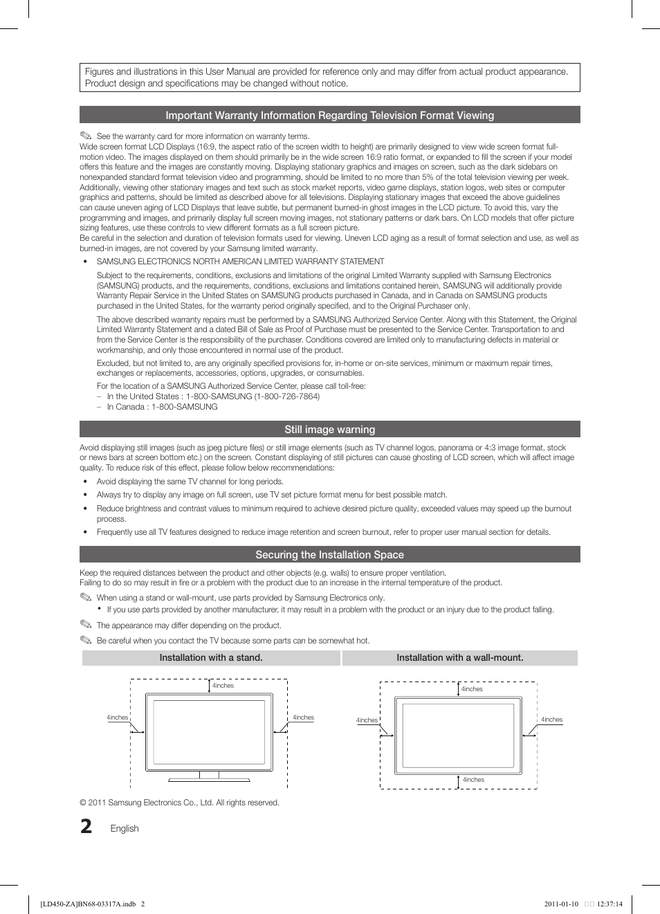 Samsung LN19D450G1DXZC User Manual | Page 2 / 36