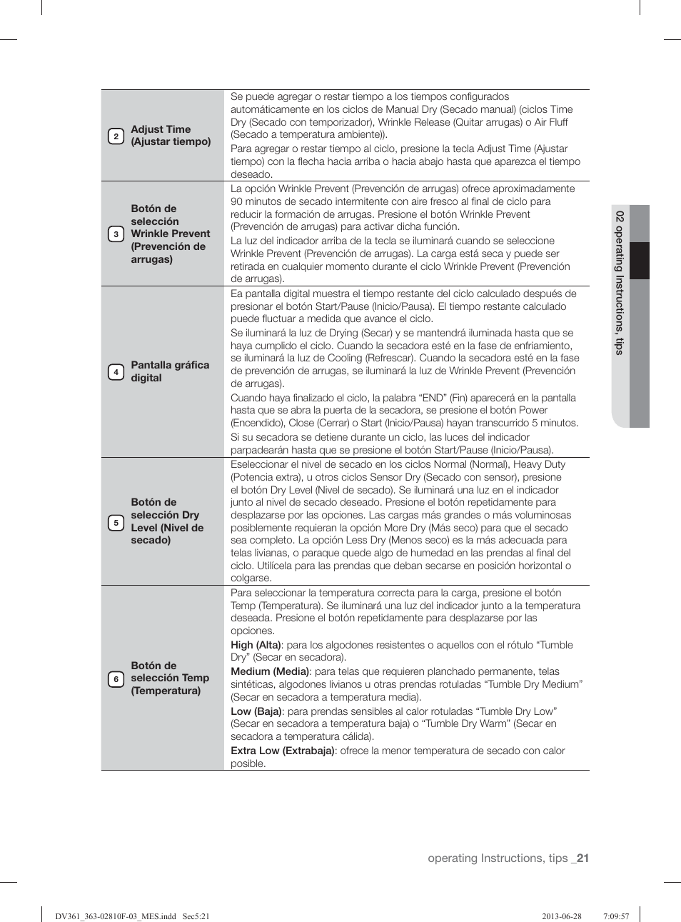 Samsung DV361GWBEWR-A3 User Manual | Page 97 / 112