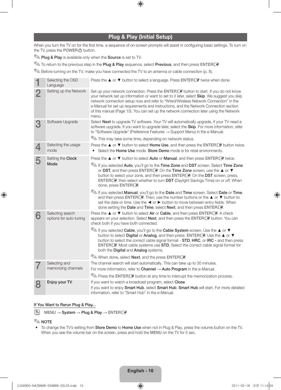 Samsung UN46D6900WFXZA User Manual | Page 10 / 74