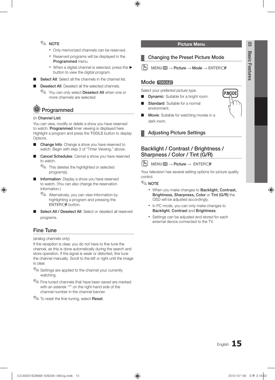 Samsung UN26C4000PDXZA User Manual | Page 15 / 42