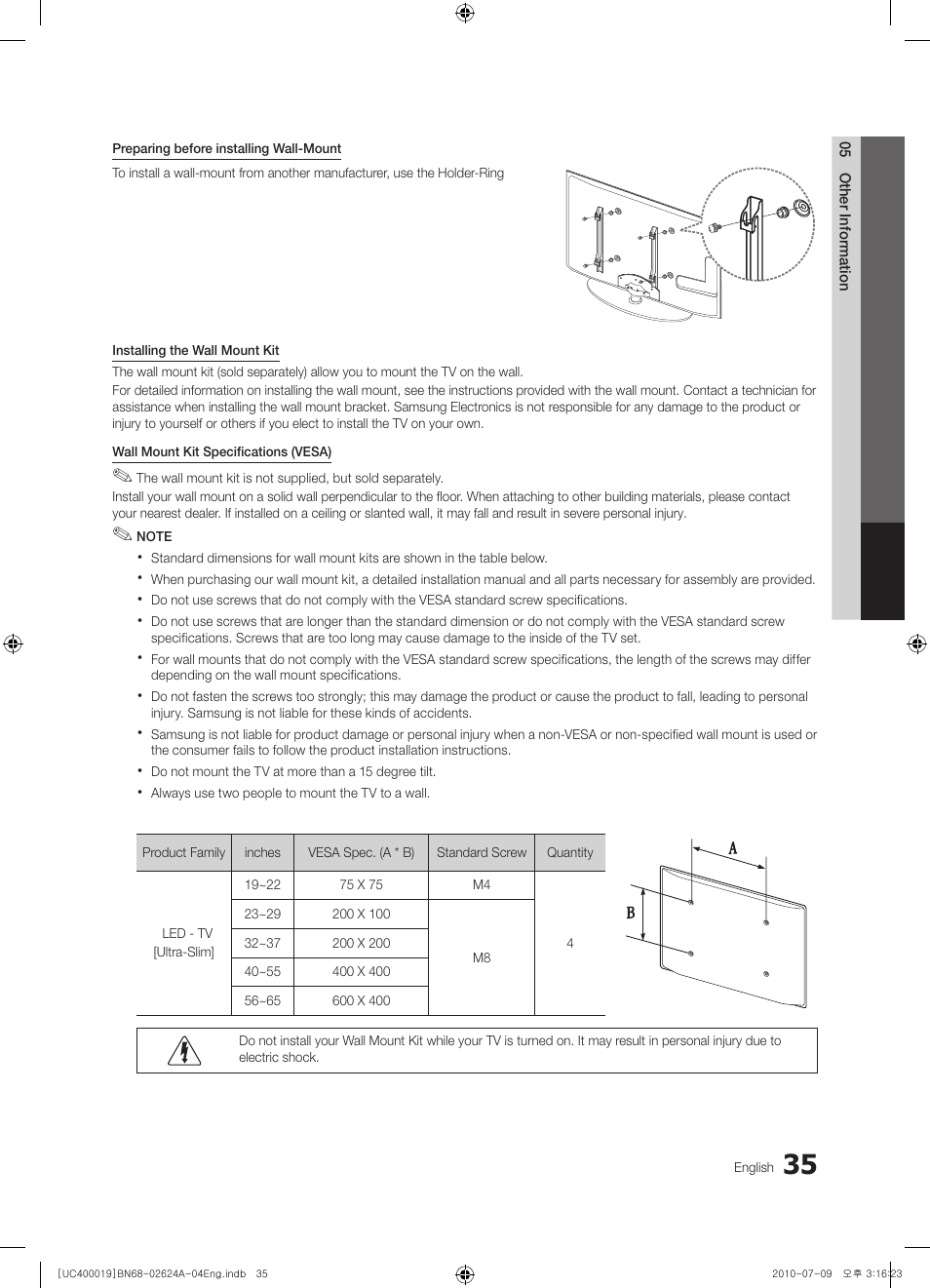 Samsung UN26C4000PDXZA User Manual | Page 35 / 42