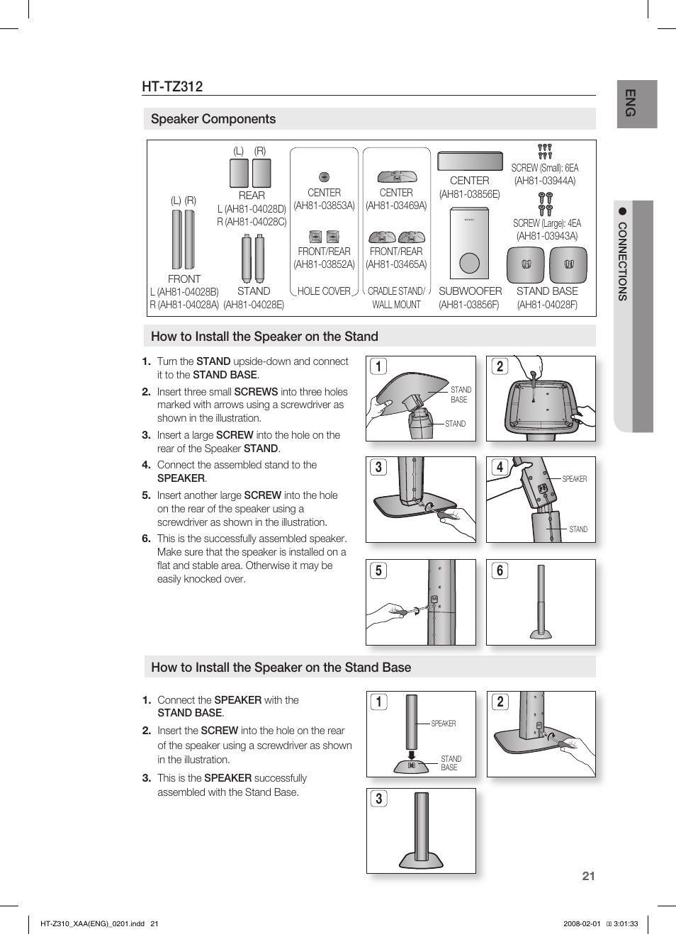 Ht-tz312 | Samsung HT-TZ312T-XAA User Manual | Page 23 / 73