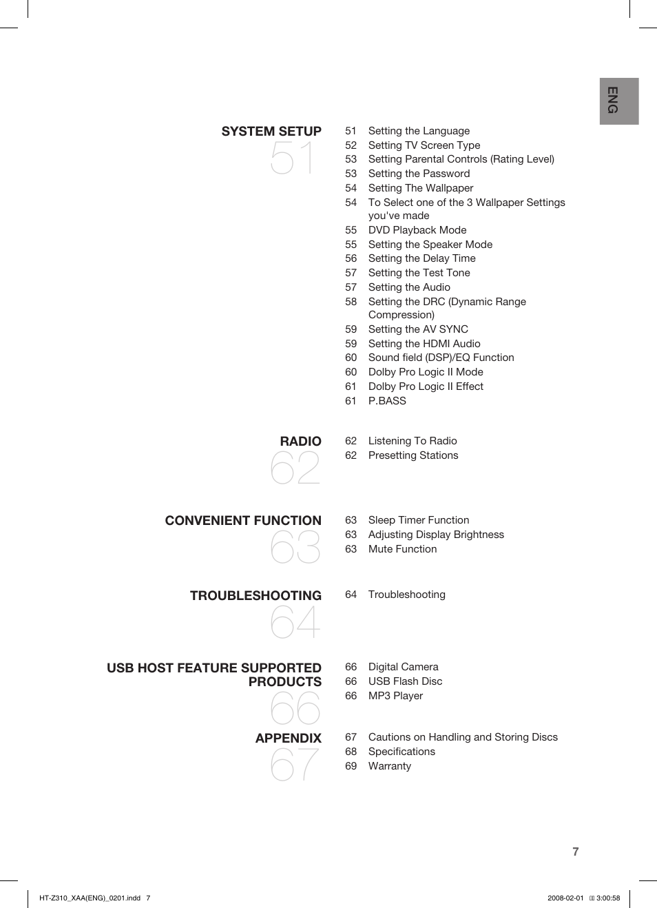 Samsung HT-TZ312T-XAA User Manual | Page 9 / 73