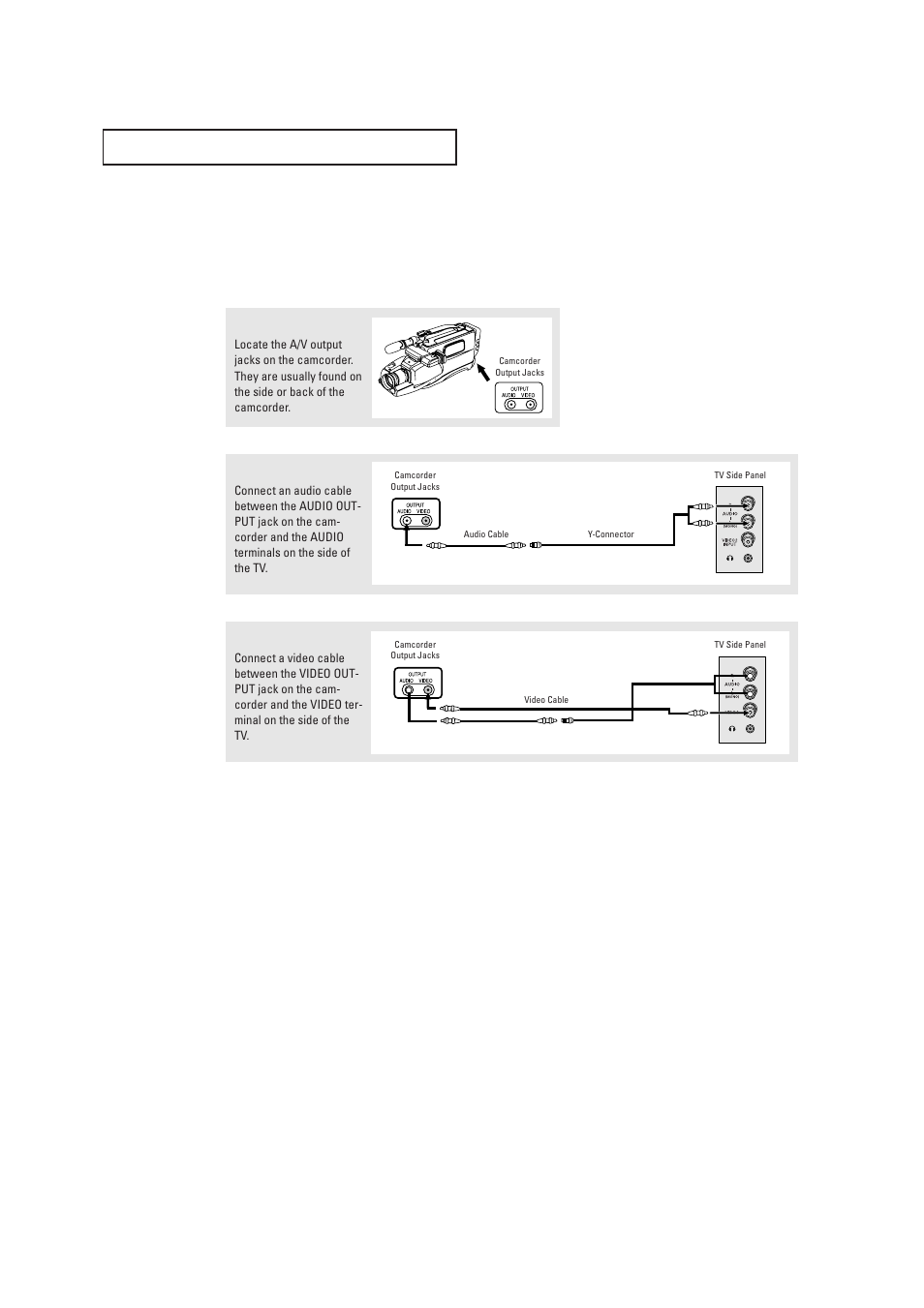 Connecting a camcorder | Samsung TXR2028X-XAA User Manual | Page 16 / 48