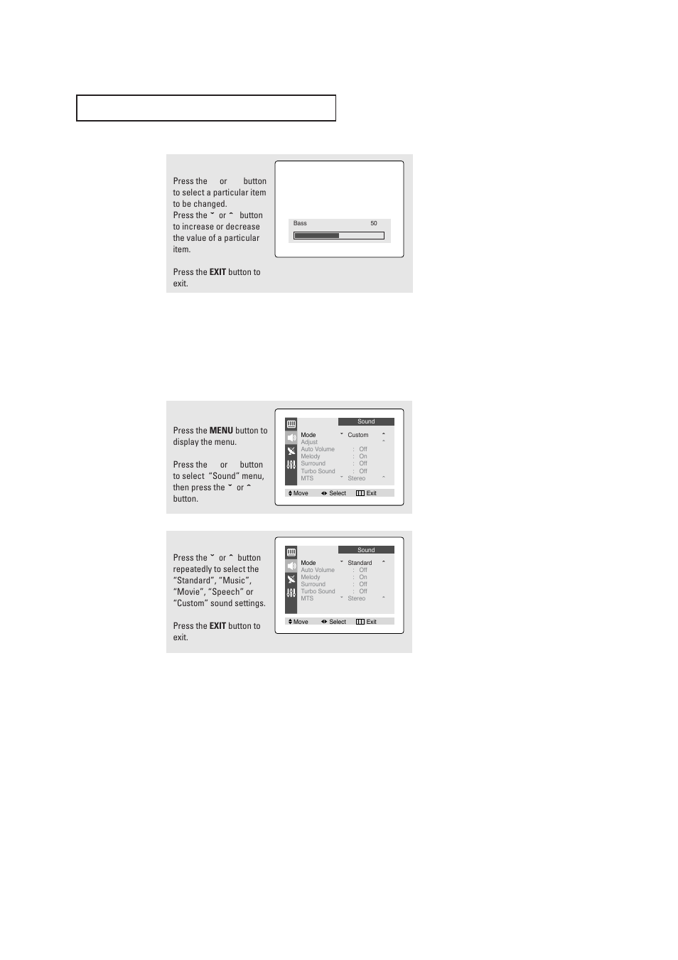 Using automatic sound settings, P e r at i o n | Samsung TXR2028X-XAA User Manual | Page 27 / 48