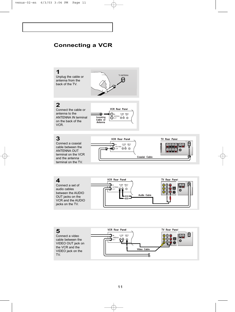 Connecting a vcr | Samsung LTN406WX-XAC User Manual | Page 18 / 81
