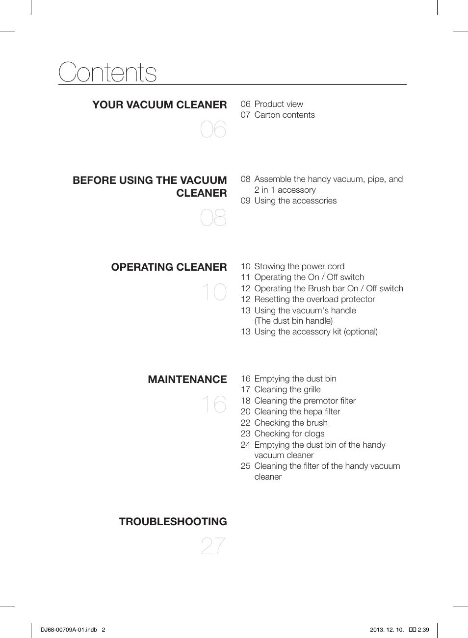 Samsung VU12F70SHBC-AA User Manual | Page 2 / 84