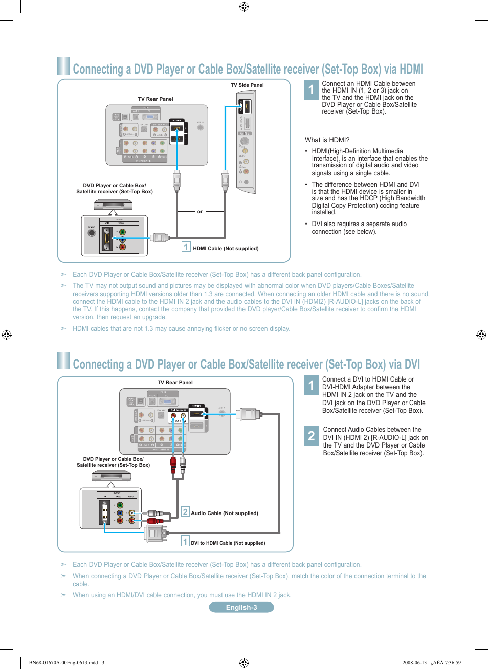 Samsung LN46A630M1FXZA User Manual | Page 3 / 12