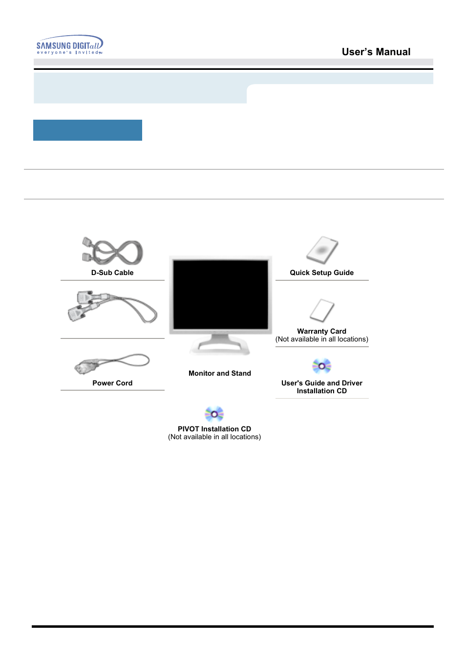 Introduction, User’s manual | Samsung NB24BSAB User Manual | Page 11 / 61