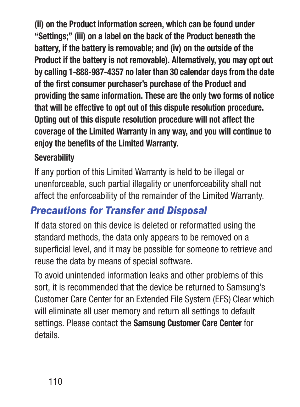 Samsung SGH-S150ZKATFN User Manual | Page 116 / 130