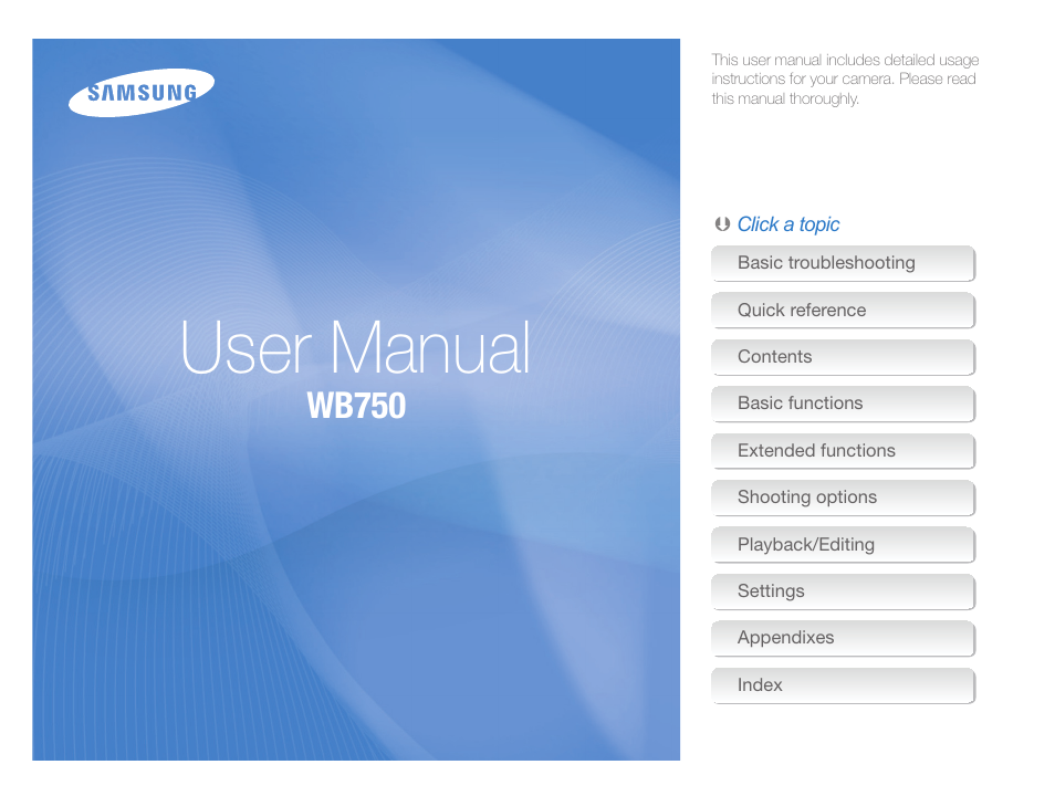 Samsung EC-WB750ZBPBUS User Manual | 145 pages