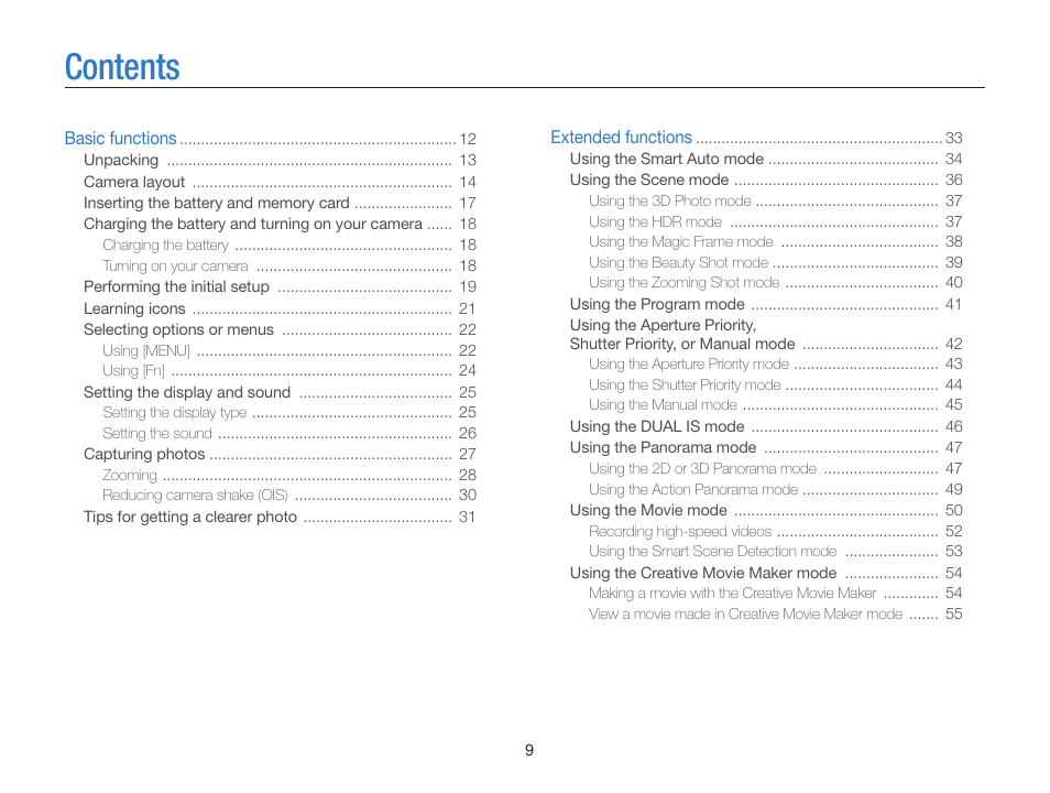 Samsung EC-WB750ZBPBUS User Manual | Page 10 / 145