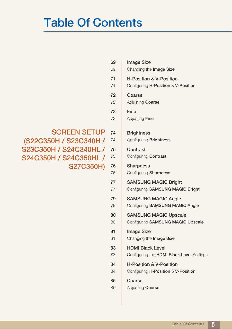 Samsung LS27C350HS-ZA User Manual | Page 5 / 157