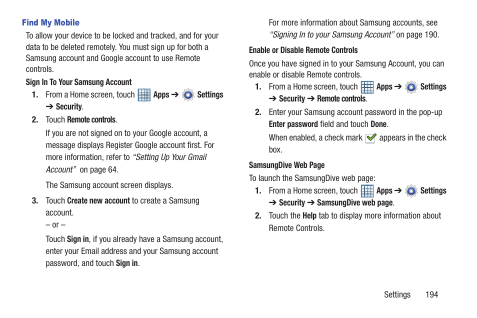 Samsung GT-P7310MAEXAR User Manual | Page 199 / 264