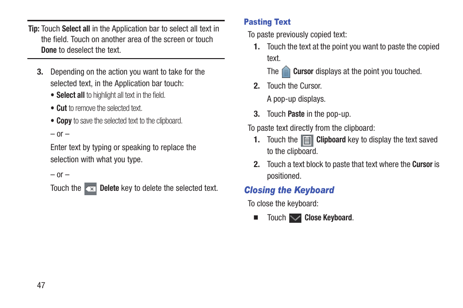 Samsung GT-P7310MAEXAR User Manual | Page 52 / 264
