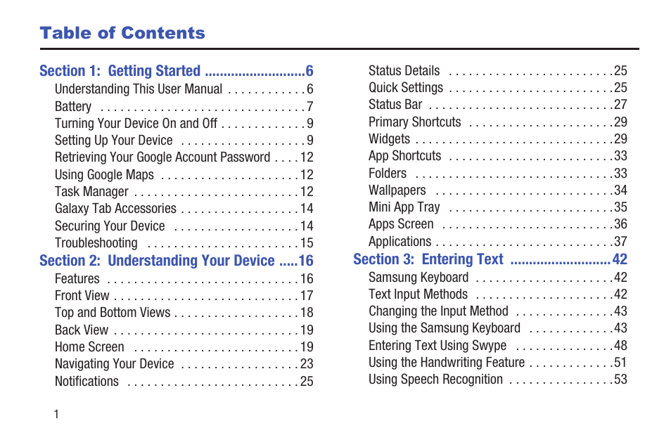 Samsung GT-P7310MAEXAR User Manual | Page 6 / 264
