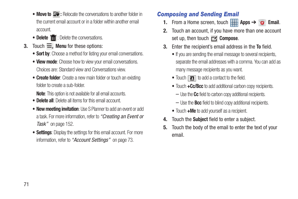 Samsung GT-P7310MAEXAR User Manual | Page 76 / 264