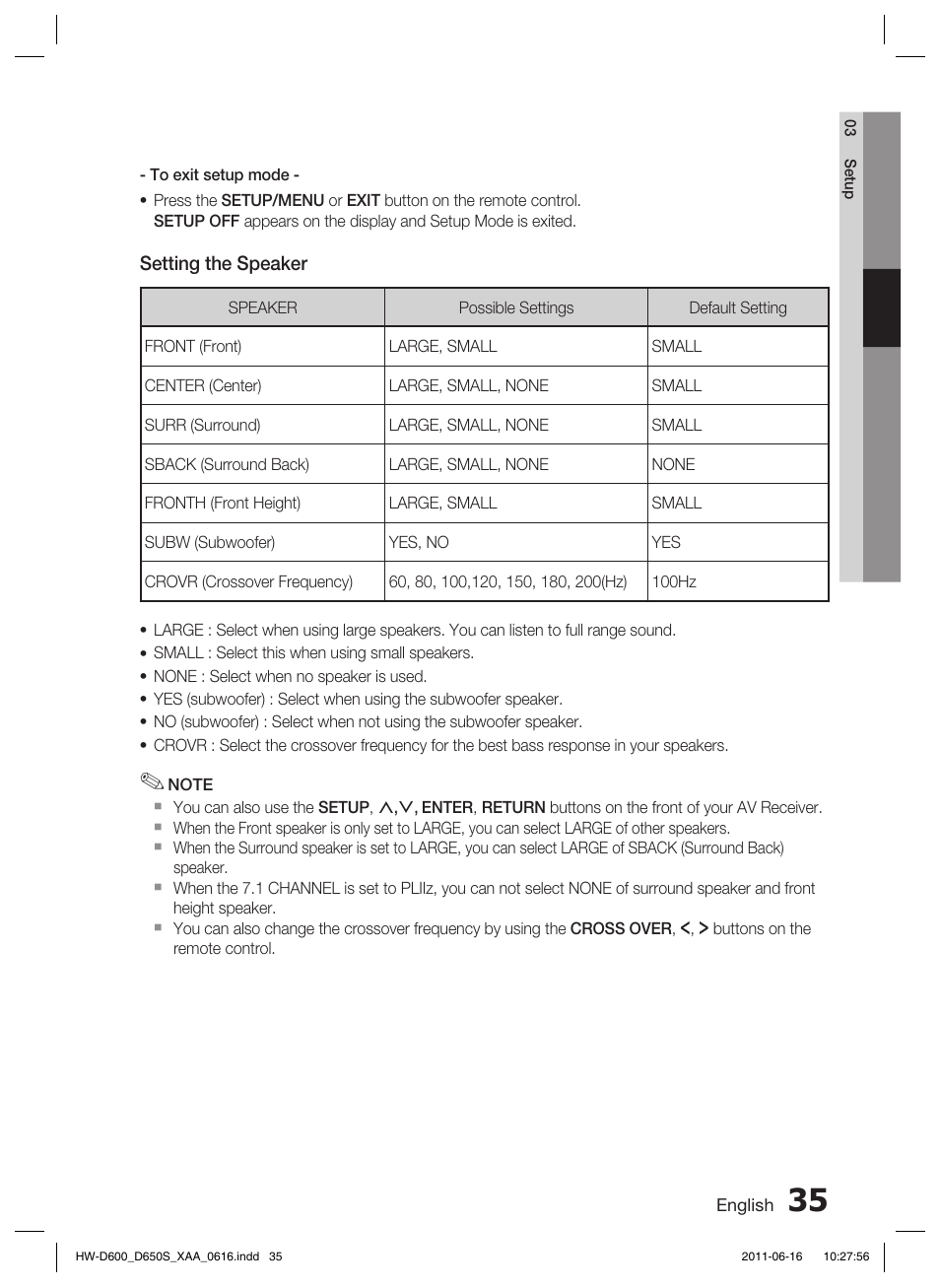 Samsung HW-D650S-ZA User Manual | Page 35 / 62