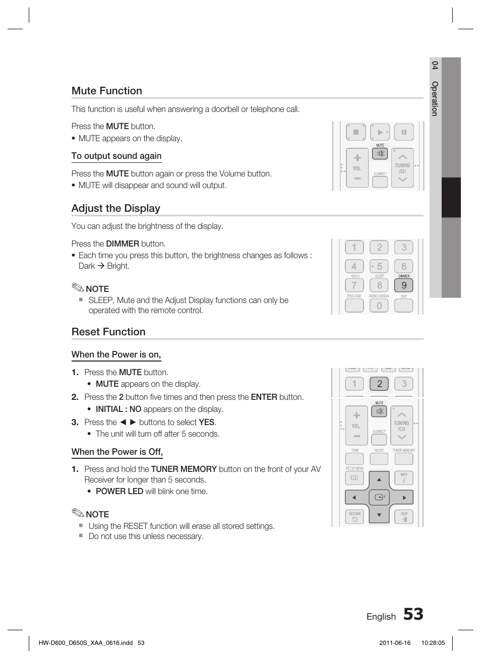 Samsung HW-D650S-ZA User Manual | Page 53 / 62