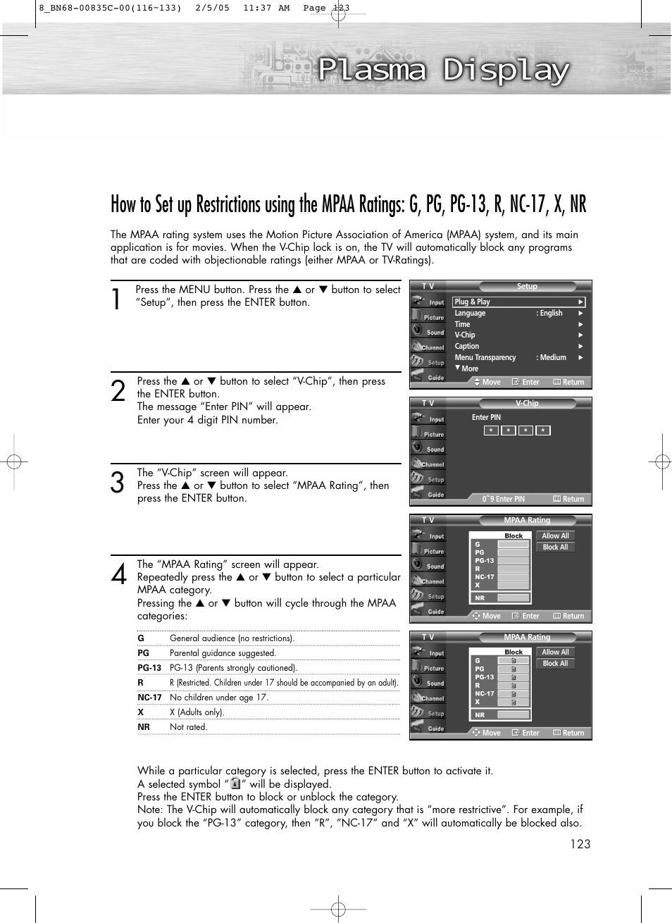 Samsung SPR4232X-XAC User Manual | Page 123 / 144