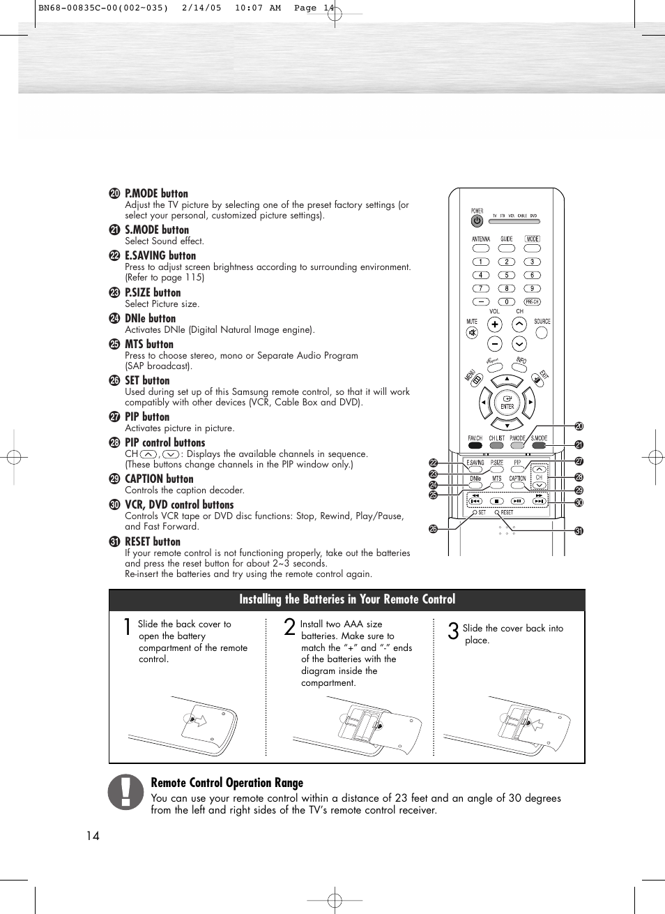Samsung SPR4232X-XAC User Manual | Page 14 / 144