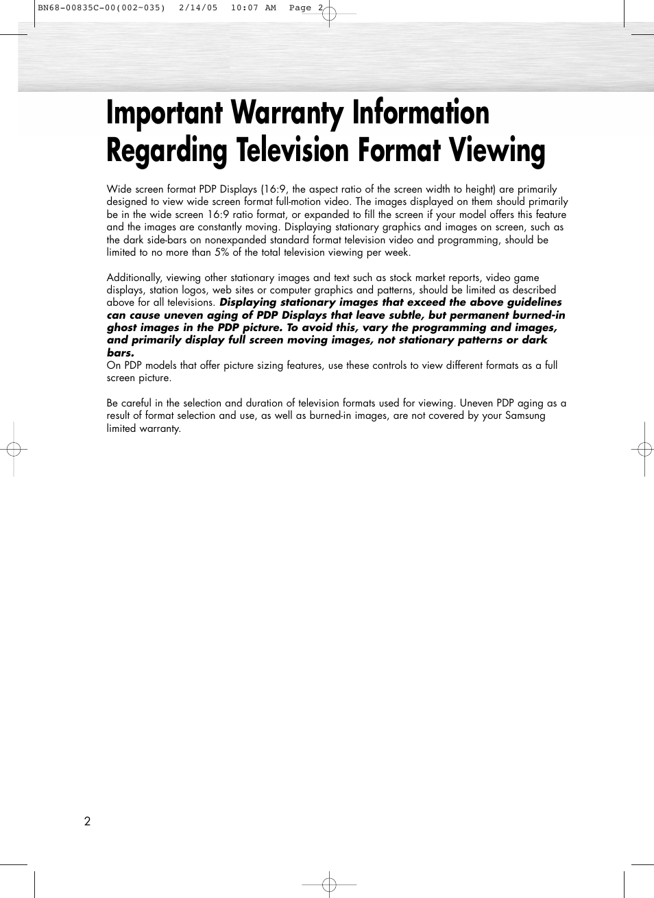 Samsung SPR4232X-XAC User Manual | Page 2 / 144