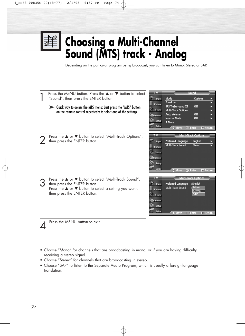 Samsung SPR4232X-XAC User Manual | Page 74 / 144