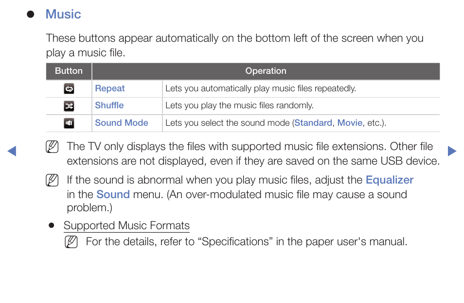 Music | Samsung PN51F5300BFXZA User Manual | Page 107 / 129