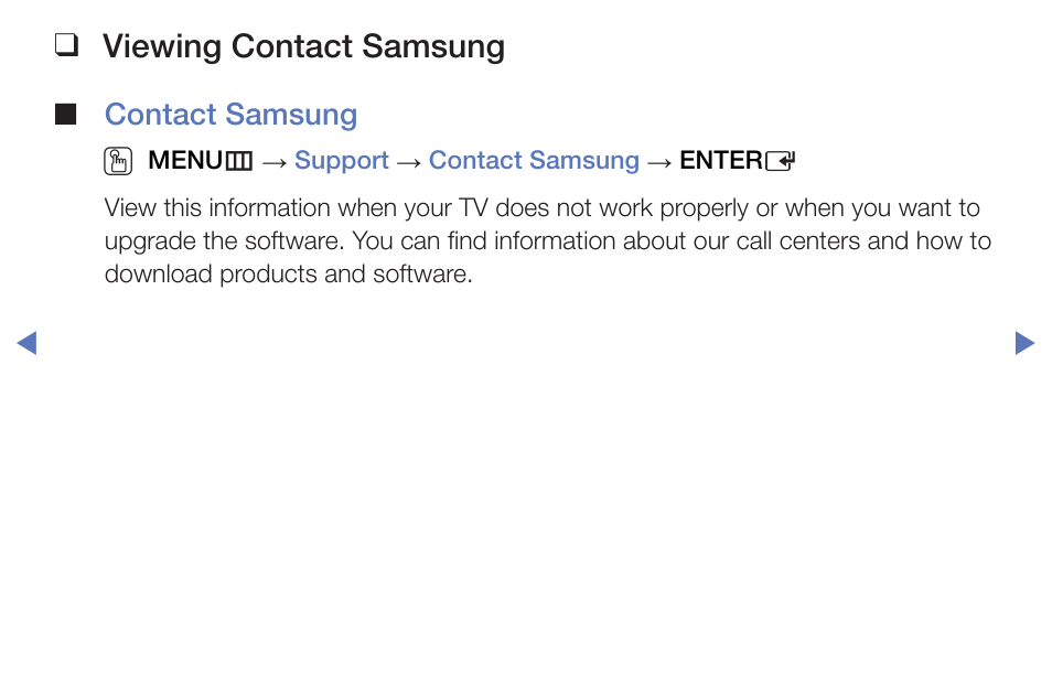 Viewing contact samsung | Samsung PN51F5300BFXZA User Manual | Page 125 / 129