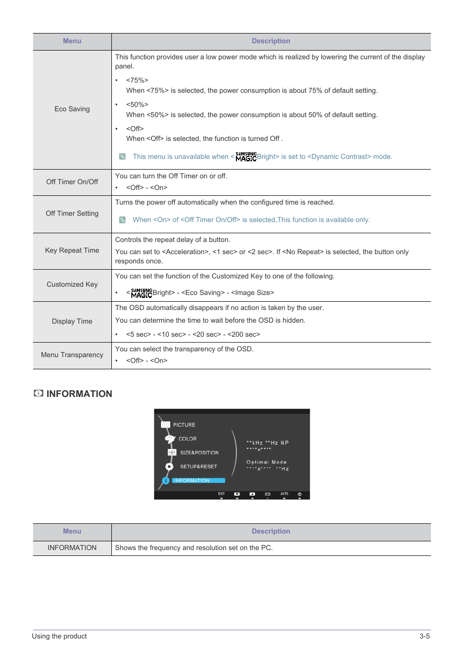 Information | Samsung LS22B150NS-ZL User Manual | Page 27 / 46