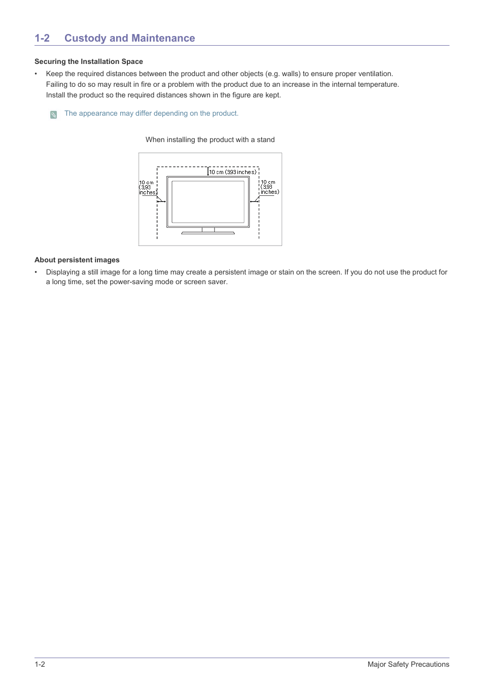 2 custody and maintenance, Custody and maintenance -2 | Samsung LS22B150NS-ZL User Manual | Page 4 / 46